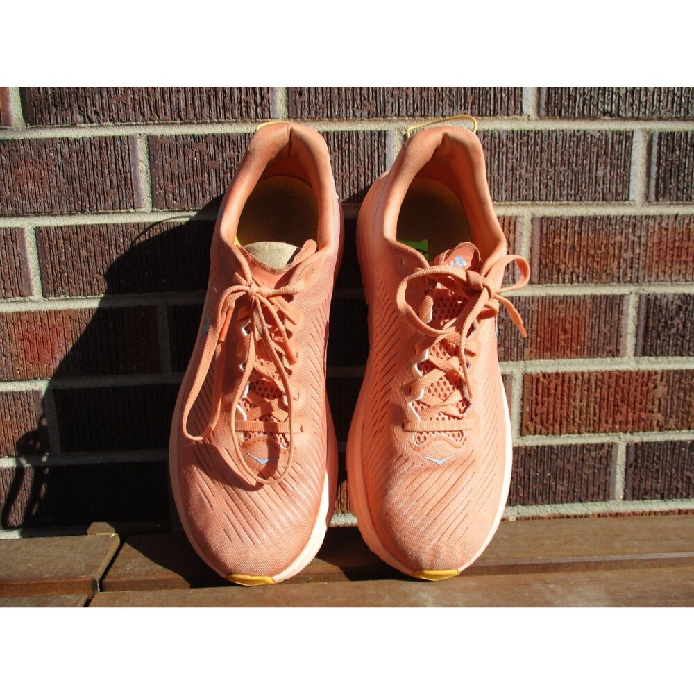 Hoka One One Rincon 3 Women 10.5 B Peach Orange Athletic Running Shoes 1119396 - Picture 4 of 14